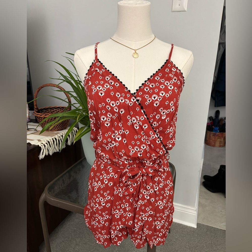 Lou & Grey Floral Wrap Romper